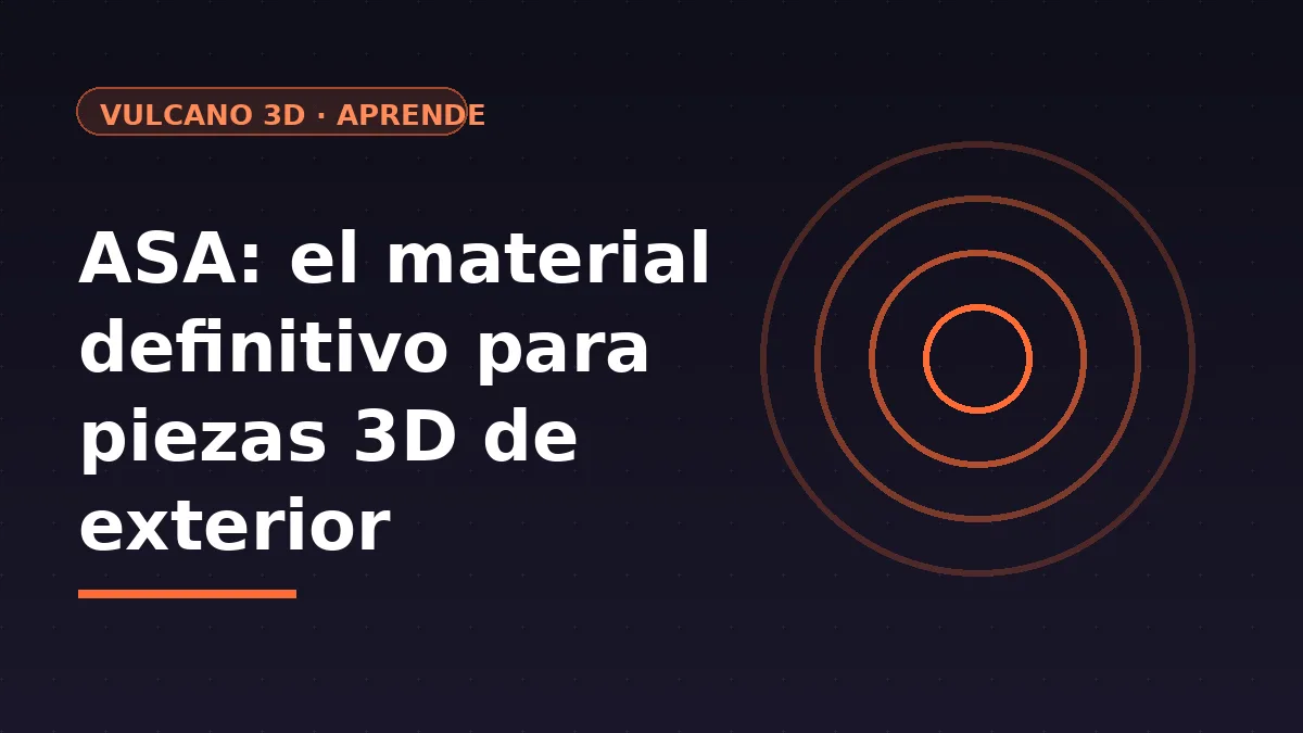 Piezas impresas en 3D con material ASA resistente a la intemperie