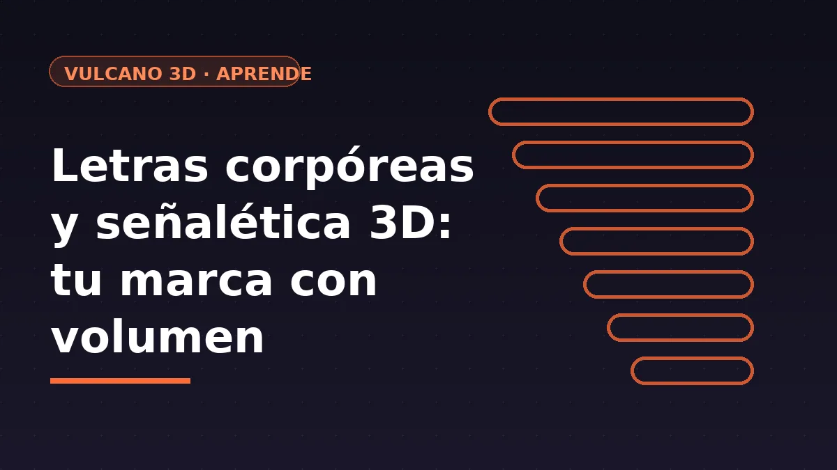 Letras corpóreas impresas en 3D para rotulación de empresas