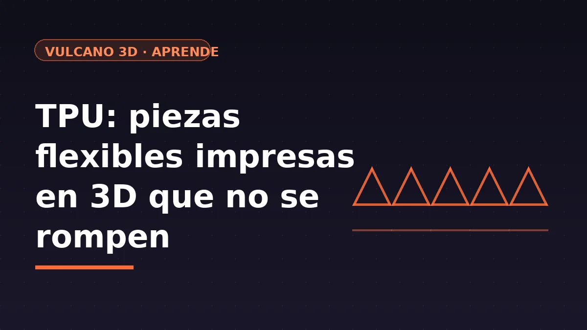Piezas flexibles impresas en 3D con TPU elástico