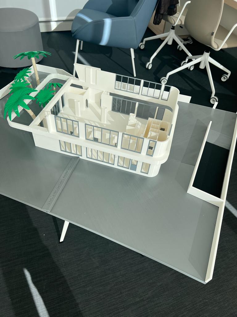 Maqueta edificio Aldimesa vista planta interior