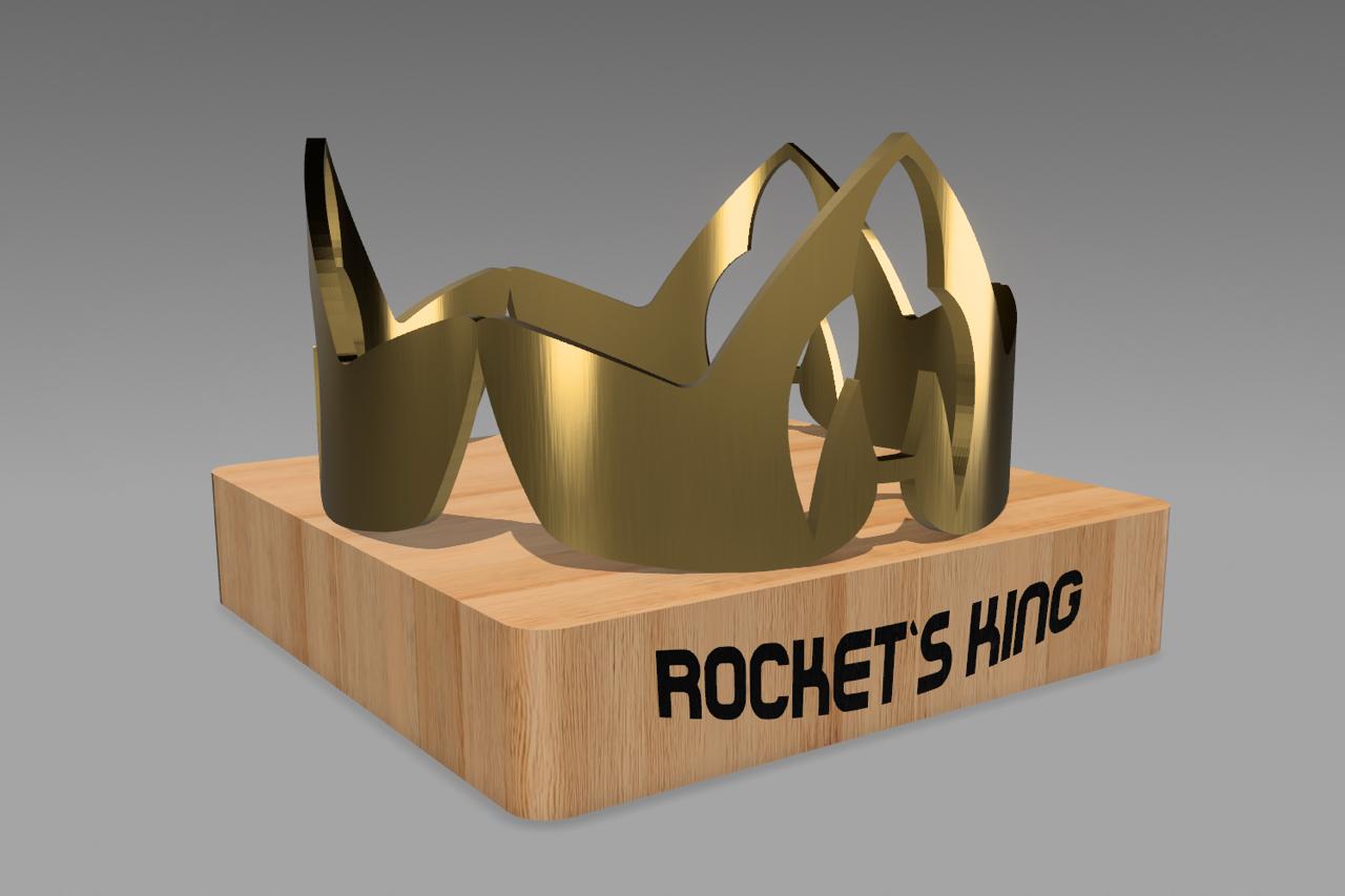 Render trofeo Rocket's King corona